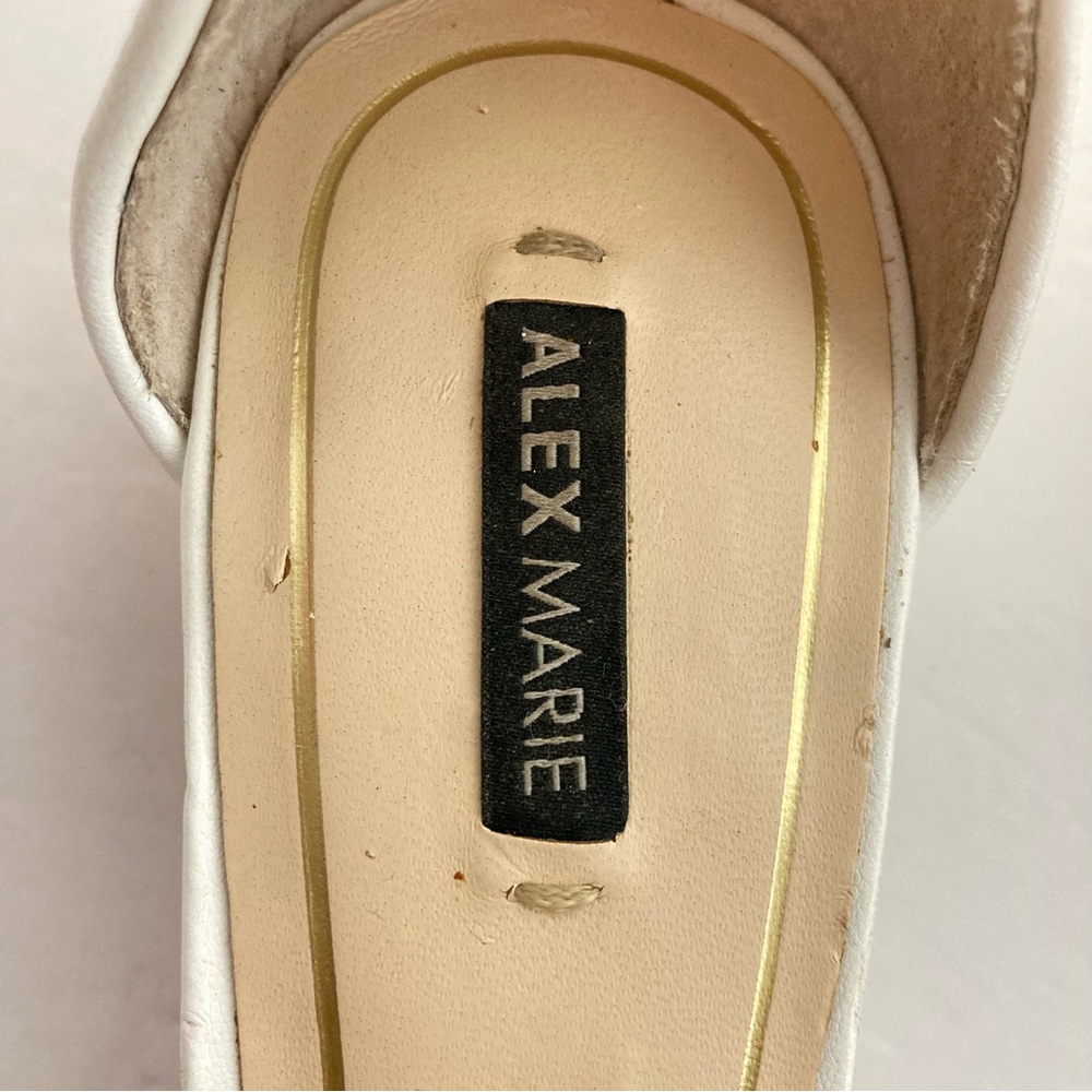 ALEX MARIE Ankle Strap Cork Wedge Sandals Fabric & Cork Floral Cut-outs Size 7.5 - Picture 11 of 14